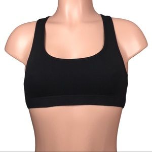 PINK‎ Victoria’s Secret Black Lace Back Pink Crop Bralette XS X-Small